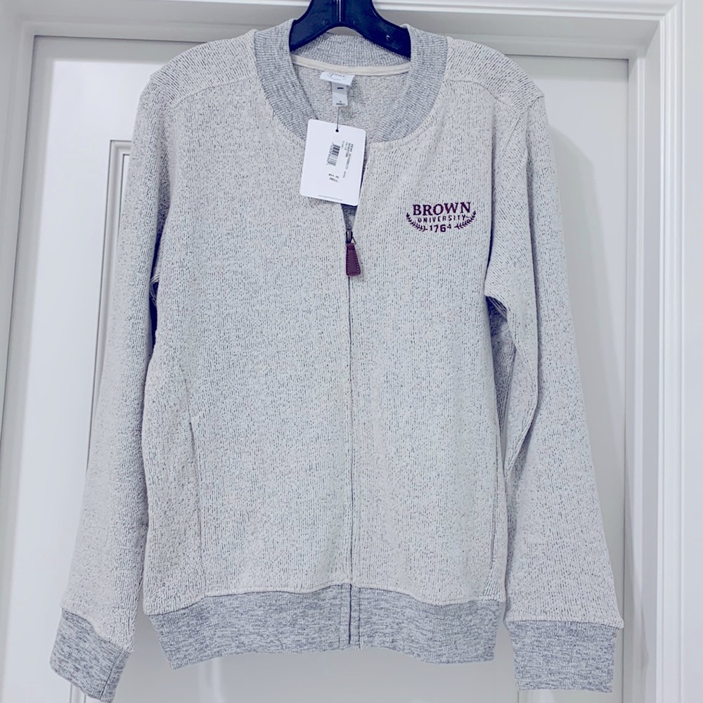 Brown University full zip sweater. NWT